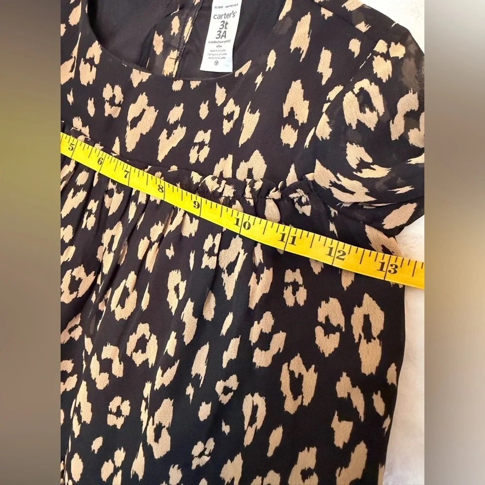 Carter's Size 3T Black and Gold Patterned Kids Dress